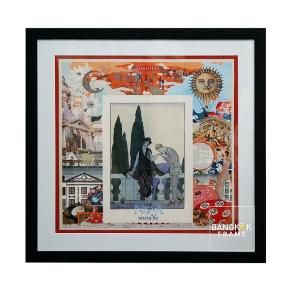 กรอบรูปโชว์ผ้าพันคอ Hermes